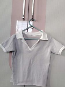 Casual Grey Polo T-Shirt