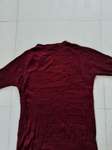 Maroon Knit Sweater dress