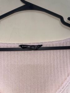 Ribbed V-Neck Long Sleeve Crop Top