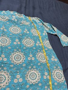 Blue Printed shot Kurti