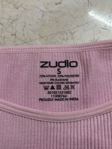 Pink Ribbed Halter Neck Crop Top