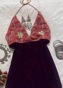 velvet chapati tie up top .