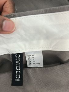 H&amp;M Stylish Taupe Pleated Trousers