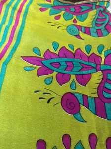 Vibrant Peacock Print Saree