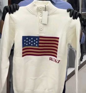 NEW RALPH LAUREN American Flag Knit Sweater
