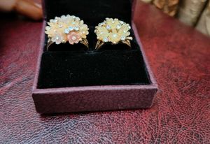 Cute Flower & Crystal Ring Set