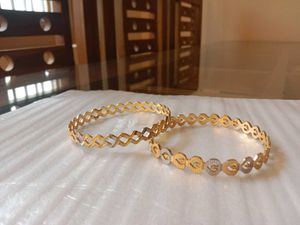White Gold New Bangles