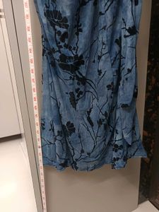 Blue Floral Wrap Dress