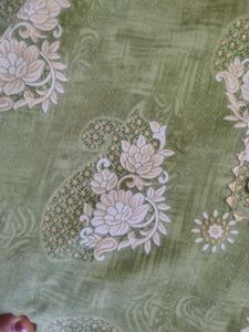 Green Floral Dress Material