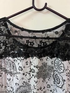 Designer Kurti With Net Lace