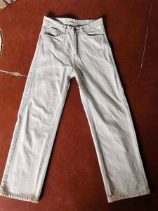 Light Wash Faded Straight Leg Jeans