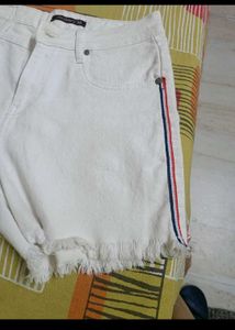 White Denim Shorts
