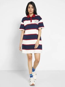 Striped Polo Dress with NY Logo