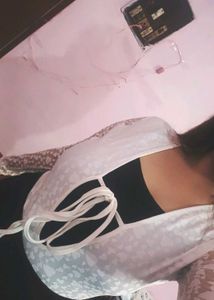 White Lace Heart Print Bodysuit