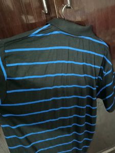 Smart striped Black n Blue Tshirt