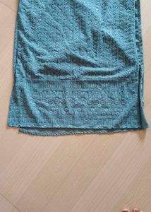 Teal Embroidered Kurta