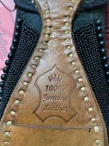 Genuine leather Black studded Juttis