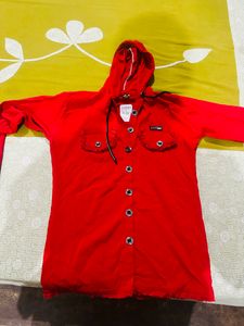 Red Hoodie Top without tag