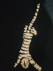 Sparkling Tiger Statement Brooch