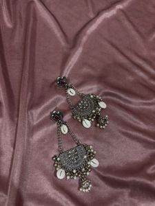 Boho Oxidised Jhumka Earrings ✨