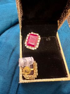 Elegant Ruby Red Silver Stud Earrings