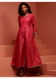 Elegant Pink Ethnic Jumpsuit