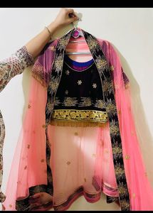 Velvet Lehenga Choli With Dupatta