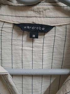 Westside Striped Button-Down Crinkled Look Shirt