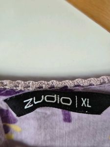 Purple Floral Print Kurta
