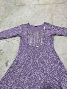 Elegant Purple Kurta Set
