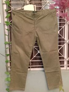 Men Trouser Jeans Size 36 Waist Color Olive Green