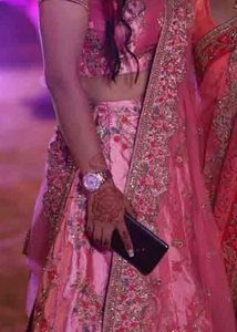 Beautiful Pink Embroidered Lehenga Choli Set