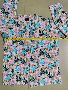 3-Piece Floral Print Co-ord Set With Earrings
