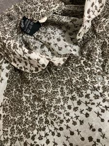 Chic Abstract Print Button-Up Top