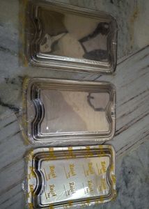 Rajat Stainless Steel Serving Trays (Set of 3)