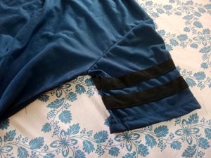 New Round Neck Cotton Blue T Shirt