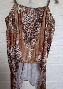 y2k Animal Print top