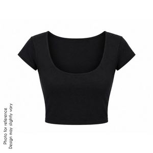 H&M Black Crop T-Shirt