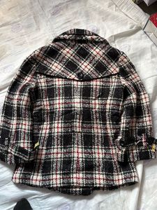 Chic Plaid Double-Breasted Jacket
