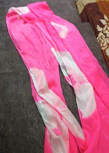 Pink Colour With White Combination Dupatta