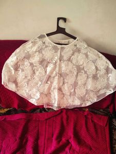 Elegant White Lace Cape Top