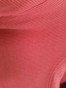 MAX Pink Coral Ribbed Cropped Top