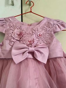 Elegant Pink Floral Girls Dress