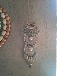 Boho Silver Oxidized Necklace