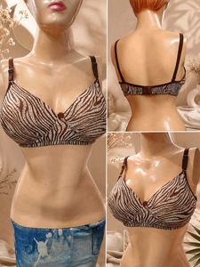 Stylish Zebra Print Bra