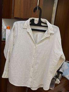 White oversized shirt