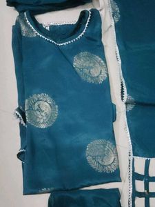 Teal Blue Salwar Kameez Set