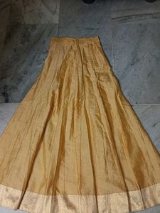 Elegant Golden Ethnic Skirt
