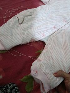 Baby Girl's Pink Striped Snowsuit