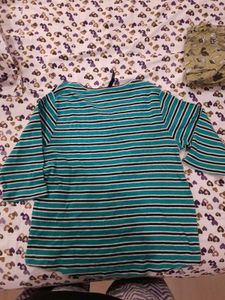 Striped Square Neck Top